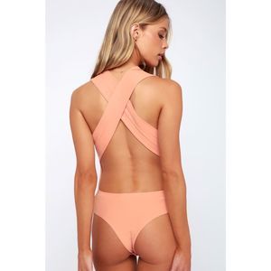 Lulus Match Point Blush Pink Bodysuit M